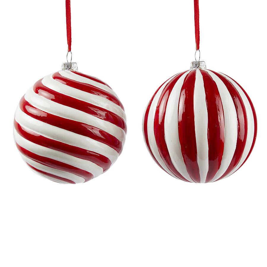 EDG enzo de gasperi Candy Stripe Bauble 10cm Assorted